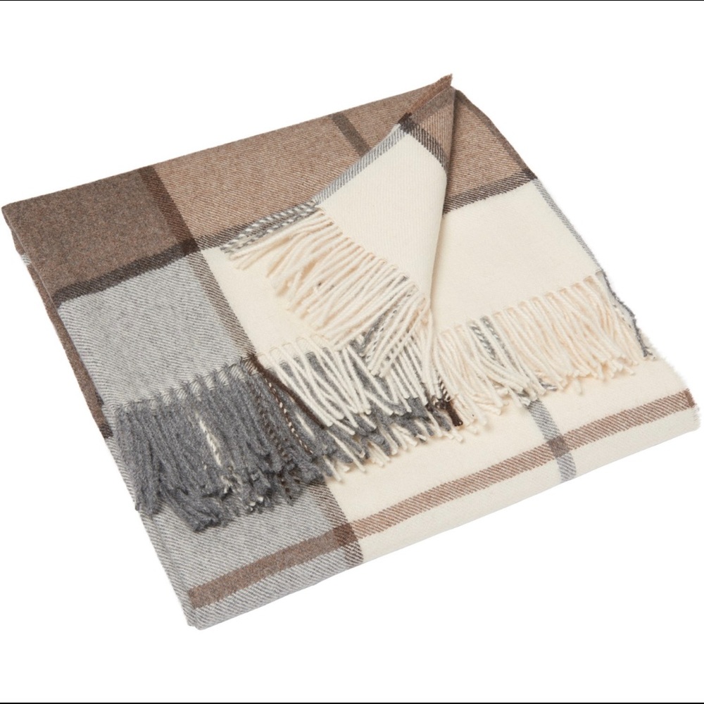 NEW Alicia Adams Alpaca Checkers Plaid Throw